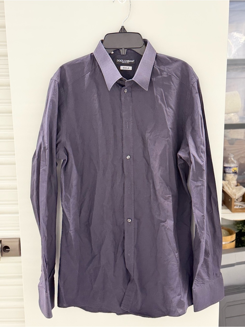 Dolce & Gabbana Men's Deep Purple Dress Shirt